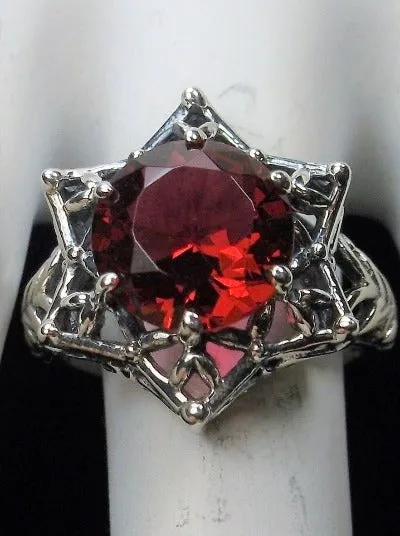 Star Ring, Ruby Ring, Gothic Jewelry Design#D121