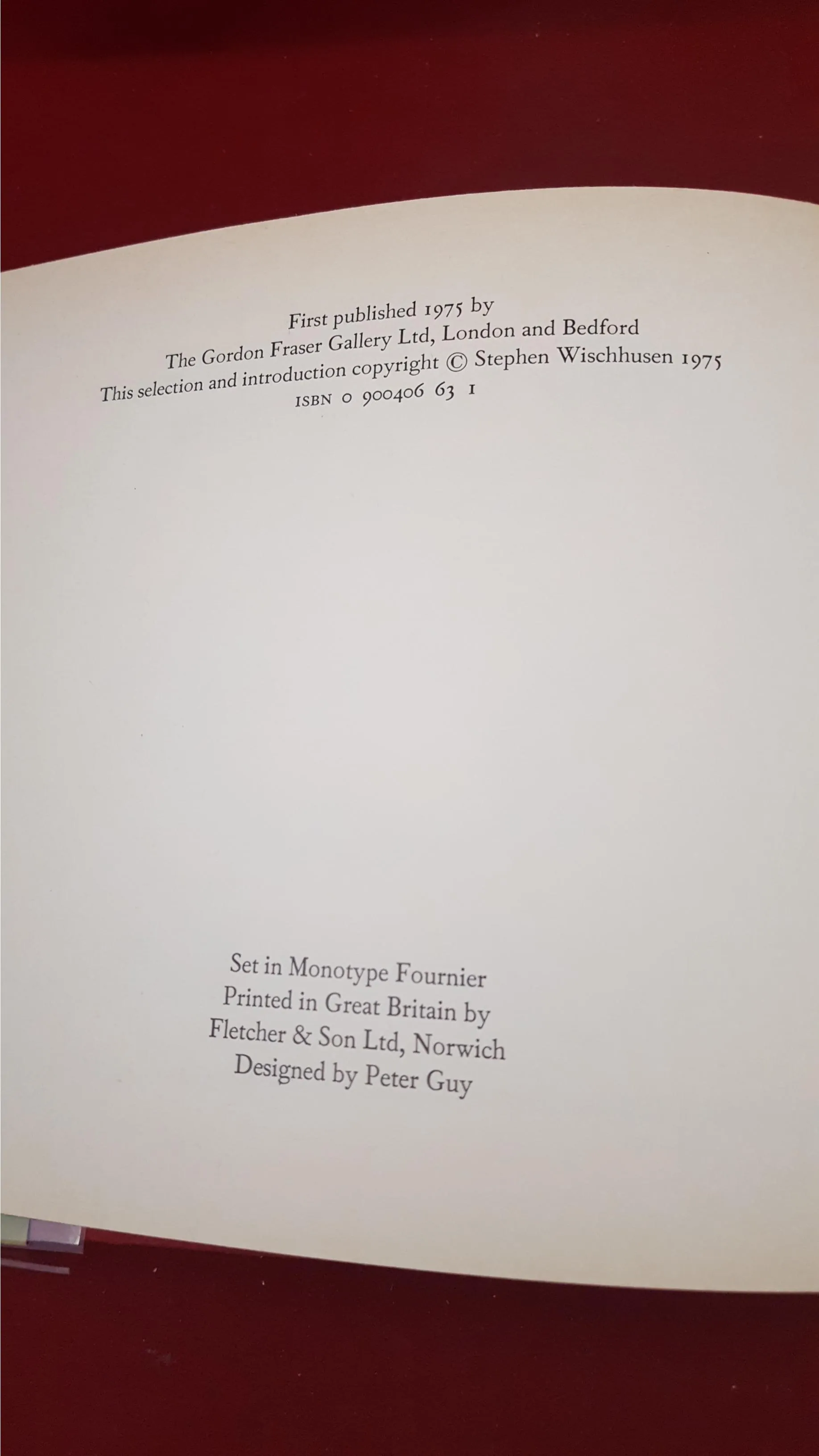 Stephen Wischhusen -The Hour of One, 6 Gothic Melodramas, Gordon Fraser, 1975, 1st