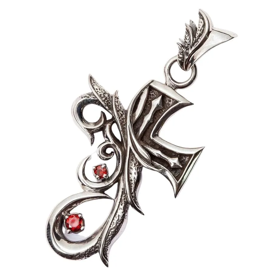 Sterling Silver Tribal Gothic Cross Pendant