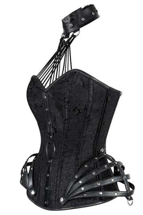 Strappy Gothic Choker Corset Top 3171