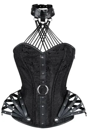 Strappy Gothic Choker Corset Top 3171
