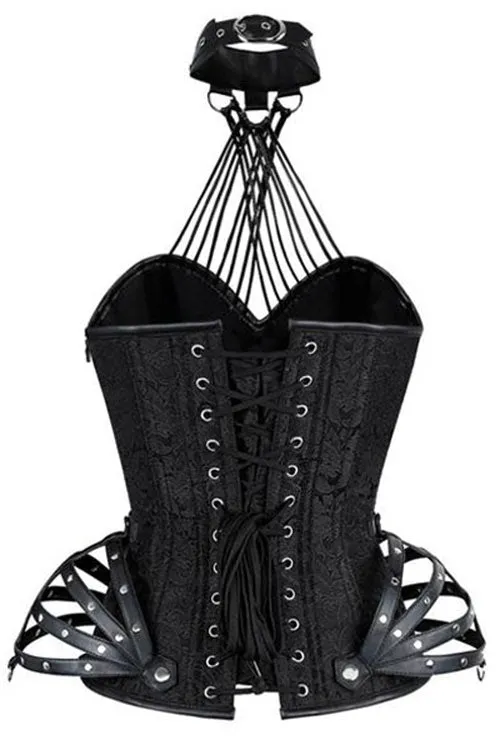 Strappy Gothic Choker Corset Top 3171