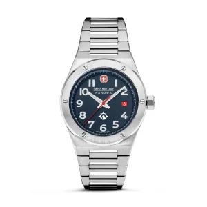Swiss Military By Hanova Men's Stainless Steel Case Bracelet BLUE Dial Watch