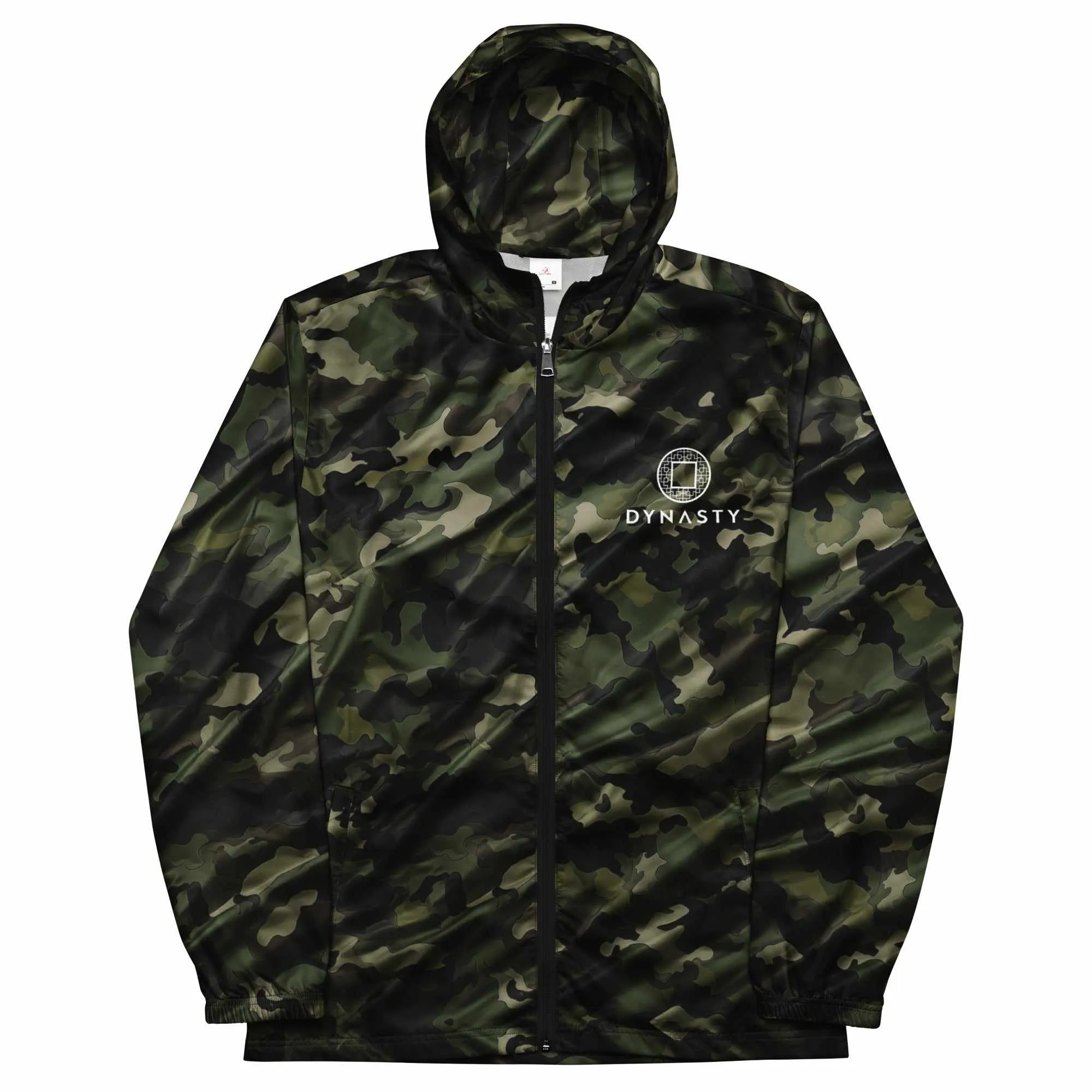 Tactical Camouflage Windbreaker Jacket (Military Green Woodland)