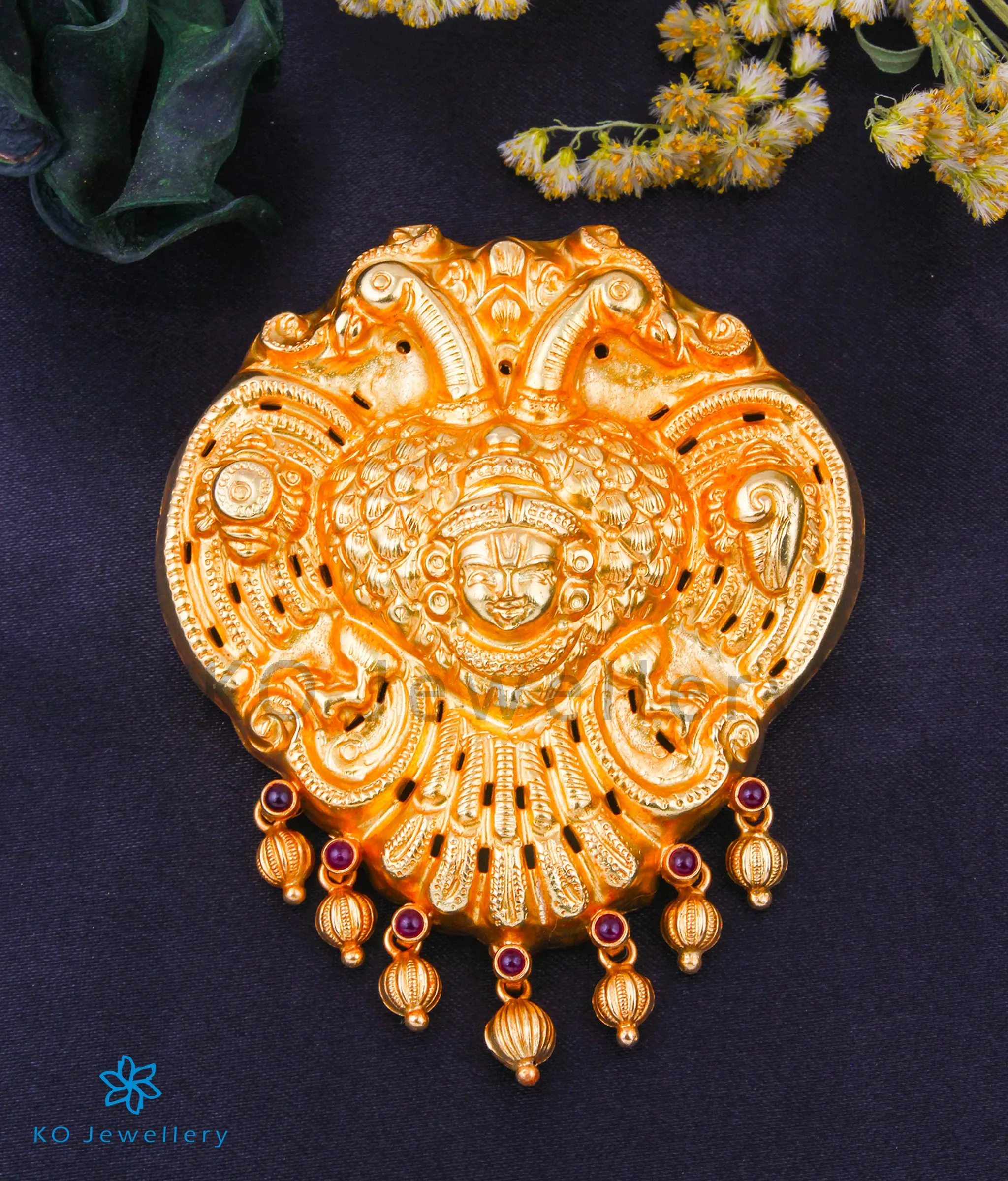 The Bhavya Gandaberunda Silver Nakkasi Pendant