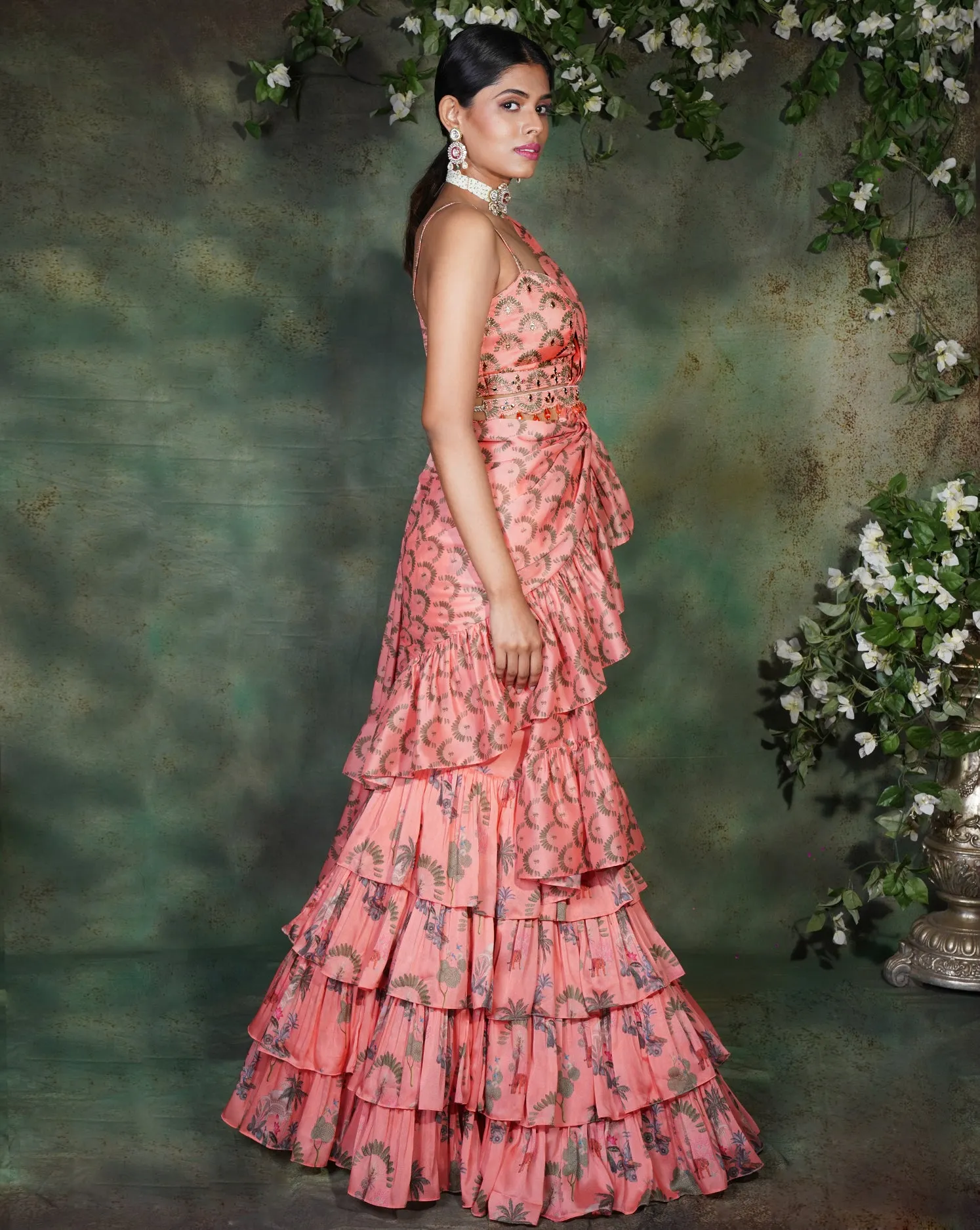 The Paradise Ruffle Sari