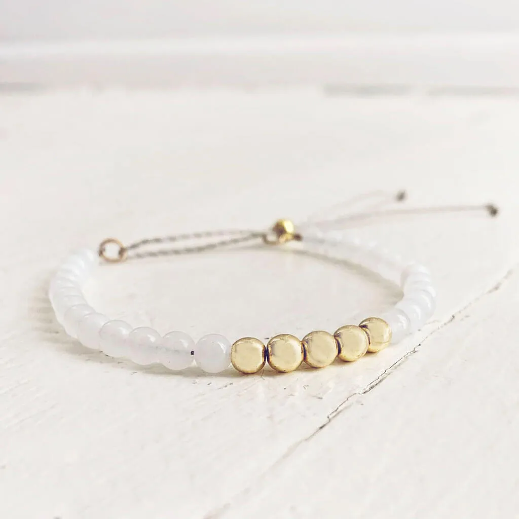 tiny treasure // mini gemstone bead stacker bracelet