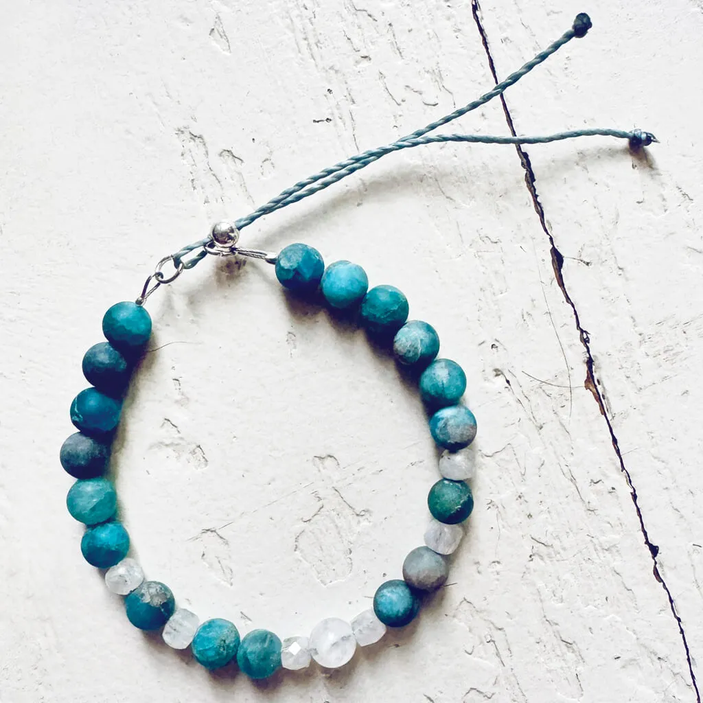 tiny treasure // mini gemstone bead stacker bracelet