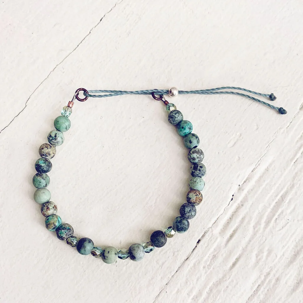 tiny treasure // mini gemstone bead stacker bracelet