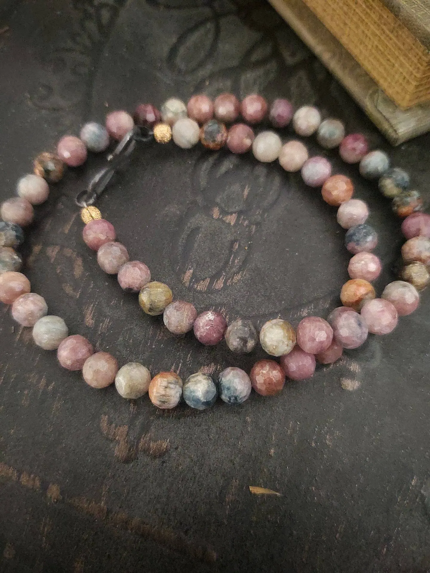 Tourmaline Beaded Necklace - Silver Fern Charm
