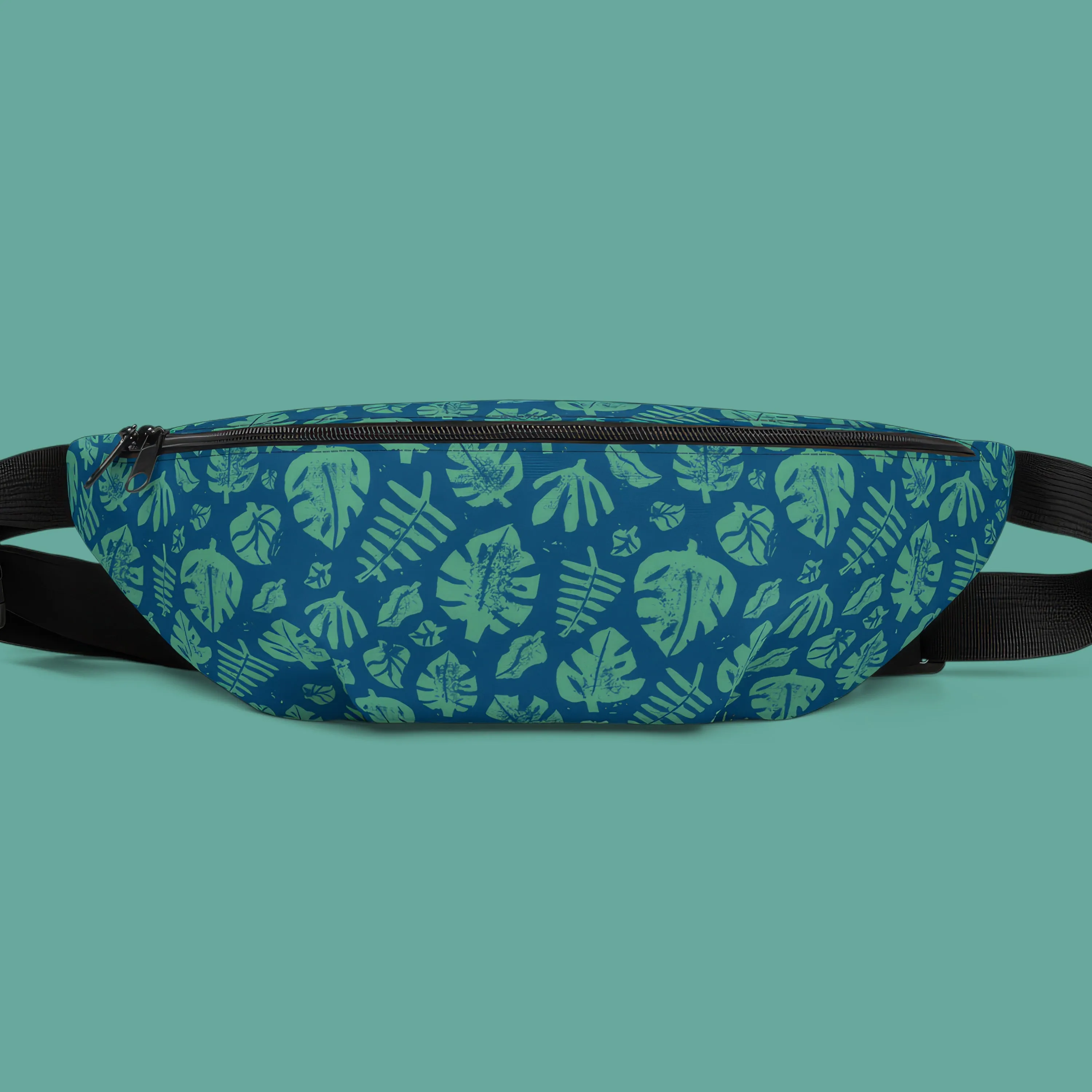 Tropical Block Print Fanny Pack