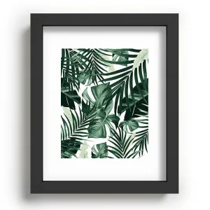 Tropical Jungle Leaves 4 Recessed Framing Rectangle