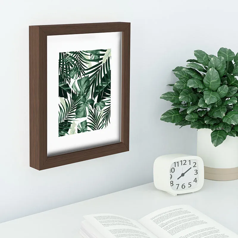 Tropical Jungle Leaves 4 Recessed Framing Rectangle