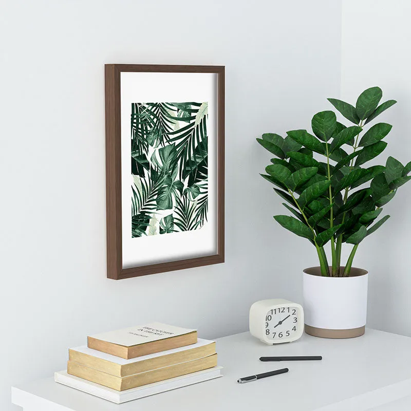 Tropical Jungle Leaves 4 Recessed Framing Rectangle