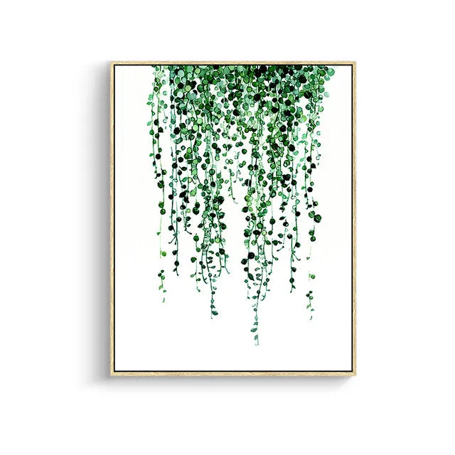 Tropical Plant Leaves Wall Art