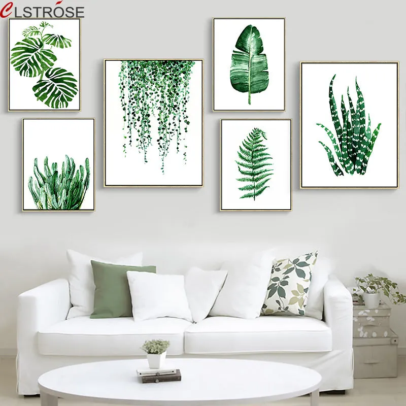 Tropical Plant Leaves Wall Art