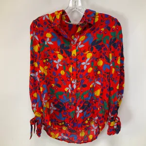 Tropical Print Top Long Sleeve Maeve, Size S