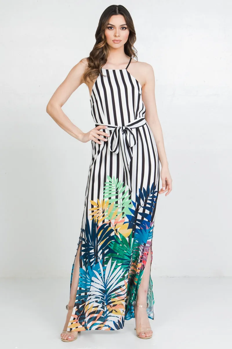 Tropical Striped Maxi