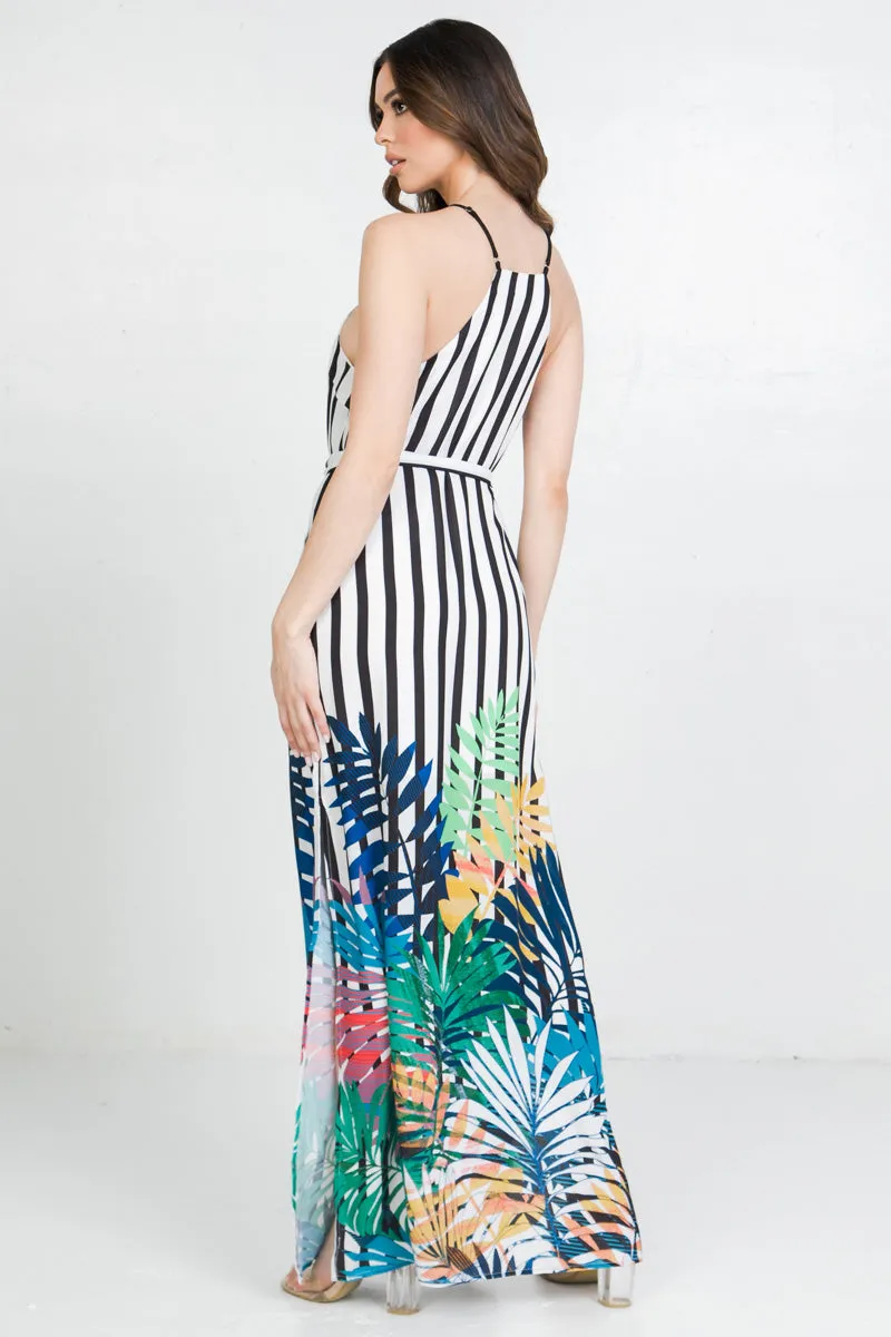 Tropical Striped Maxi