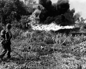 US Marines WWII Flame-throwing Tank 4074