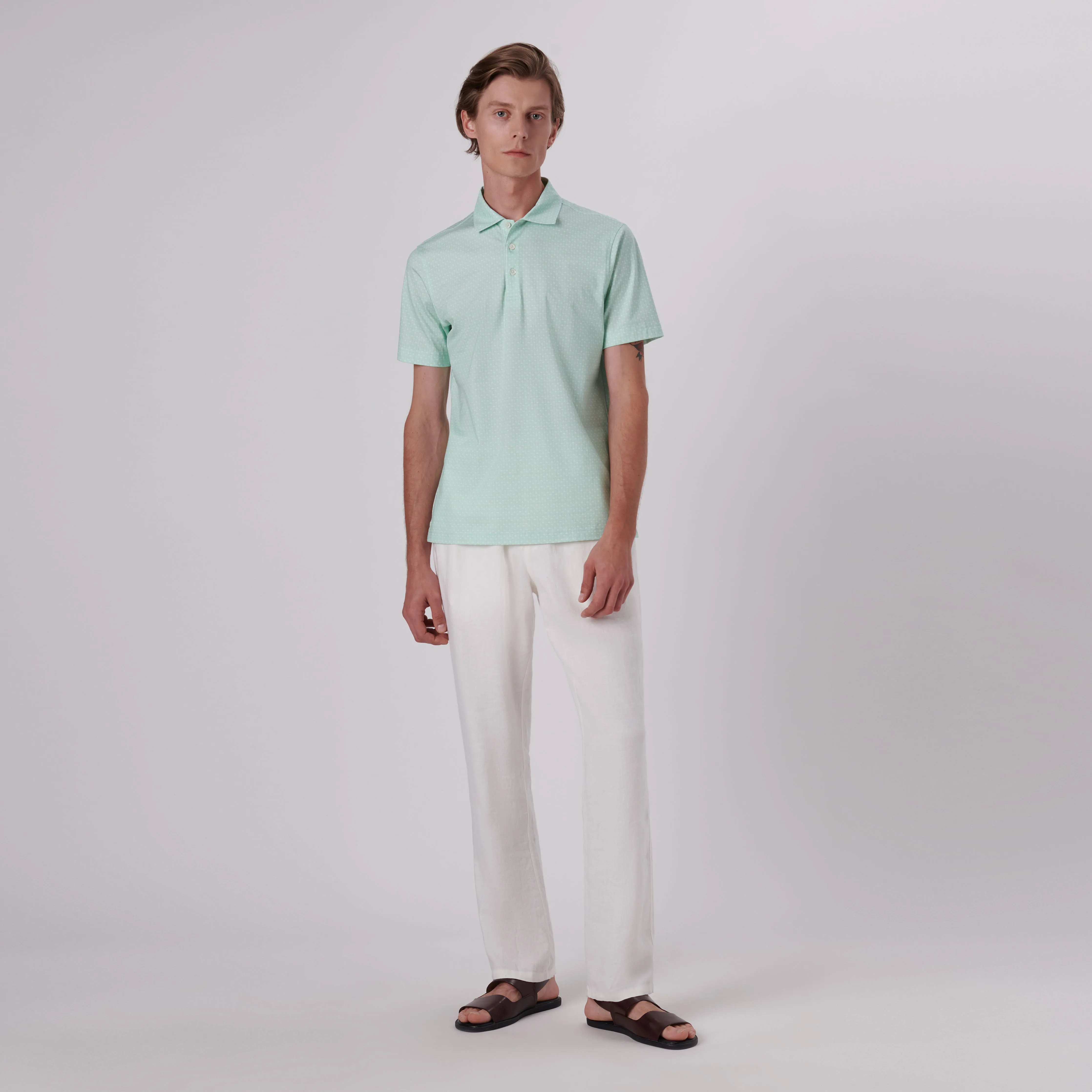 Victor Palm Trees Print OoohCotton Polo