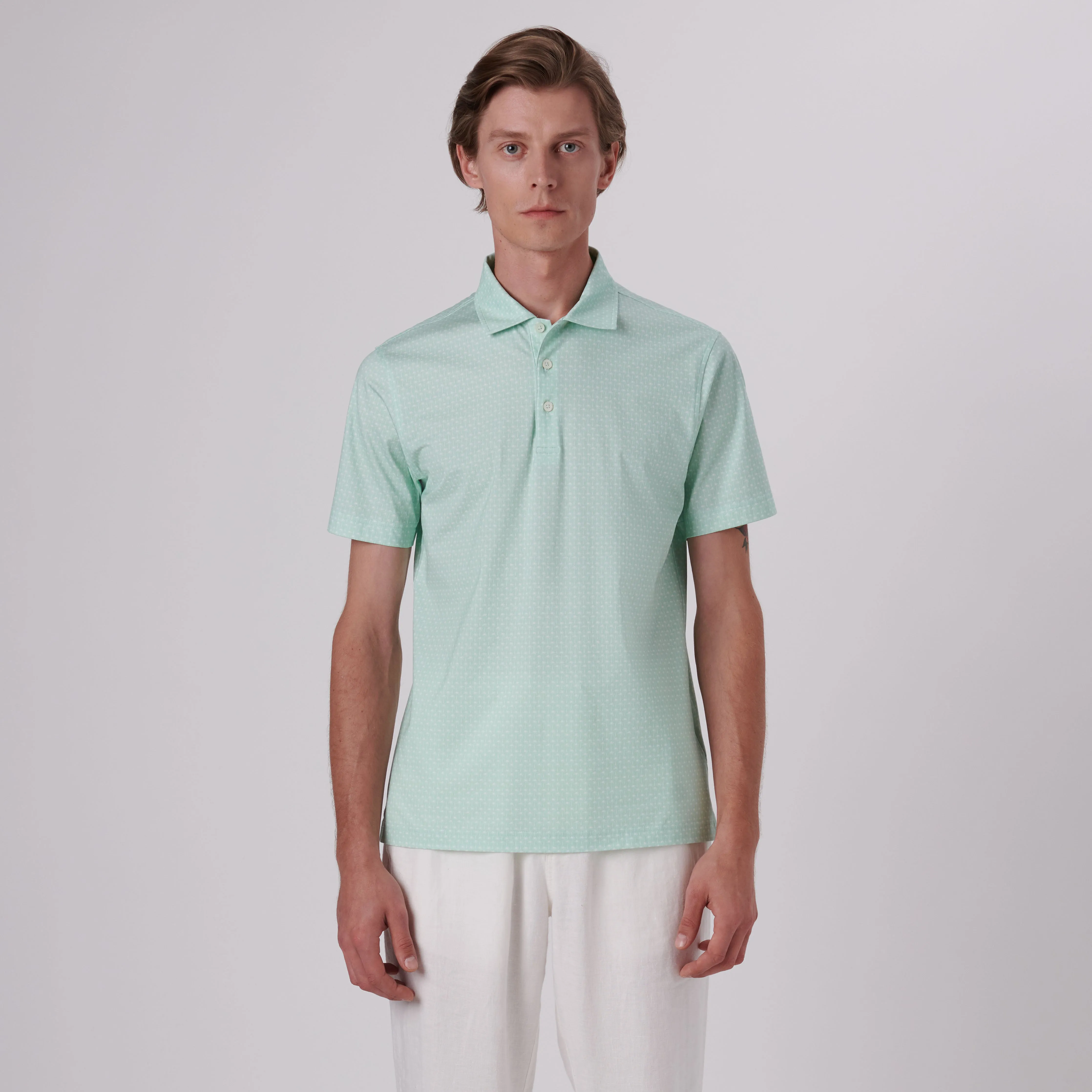 Victor Palm Trees Print OoohCotton Polo