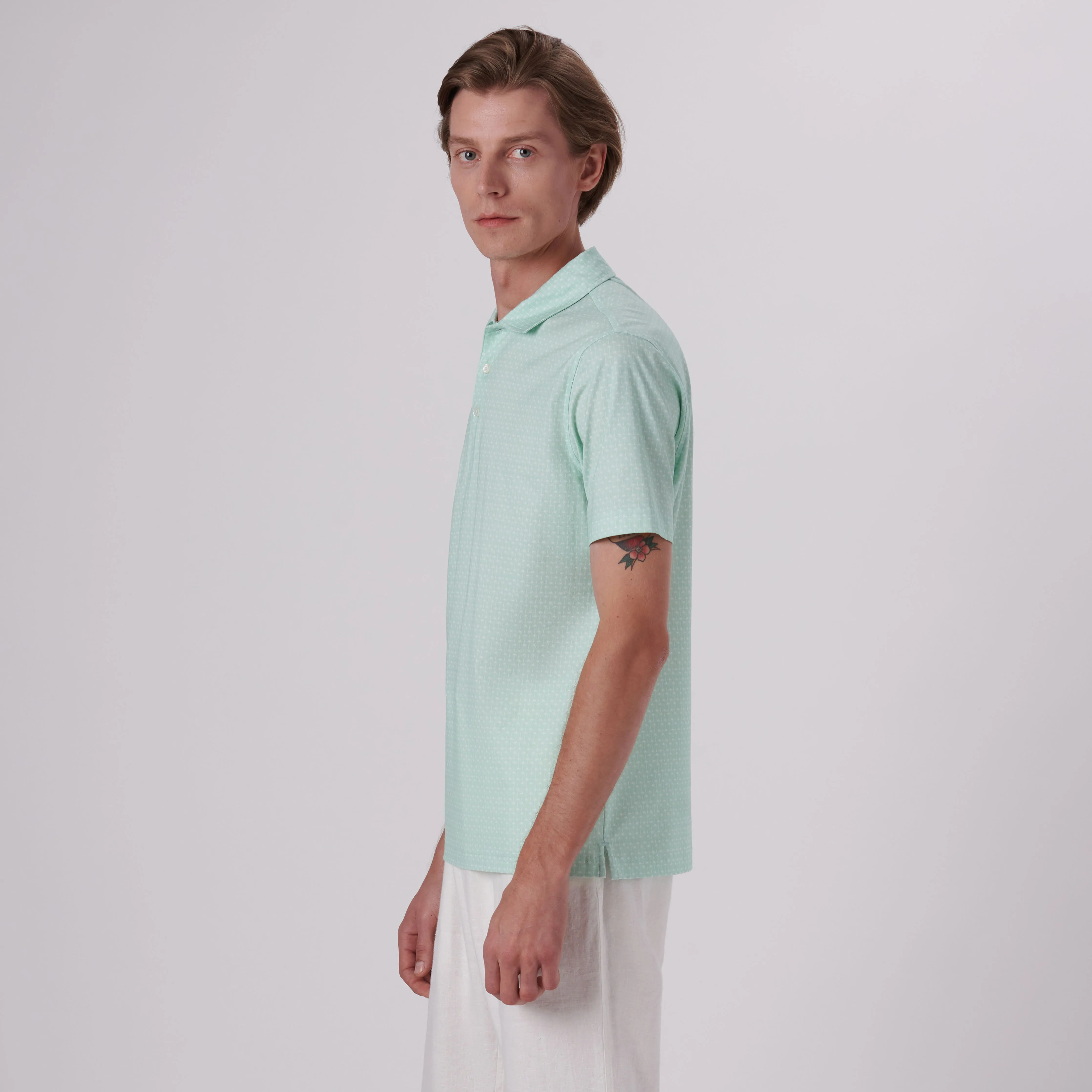 Victor Palm Trees Print OoohCotton Polo