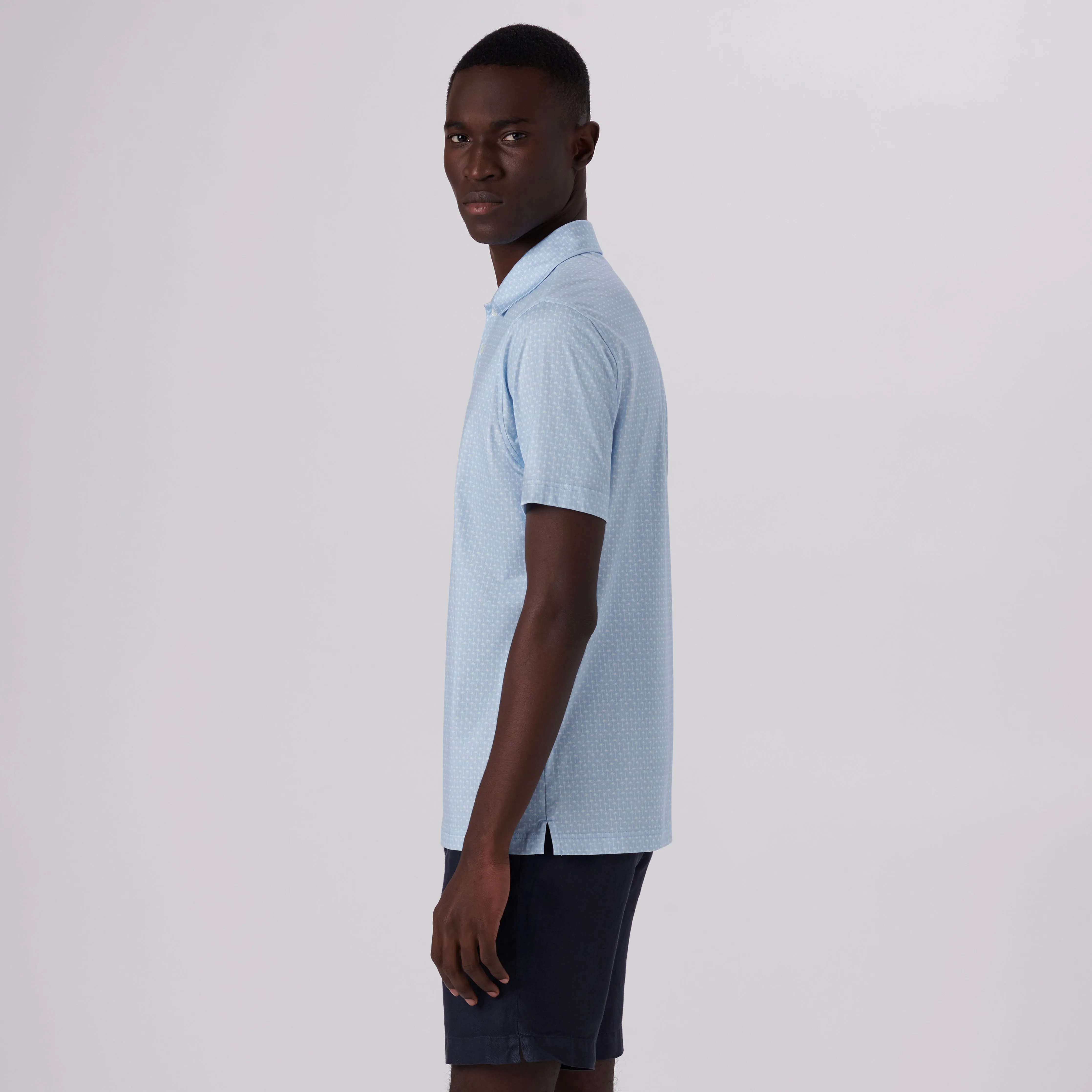 Victor Palm Trees Print OoohCotton Polo