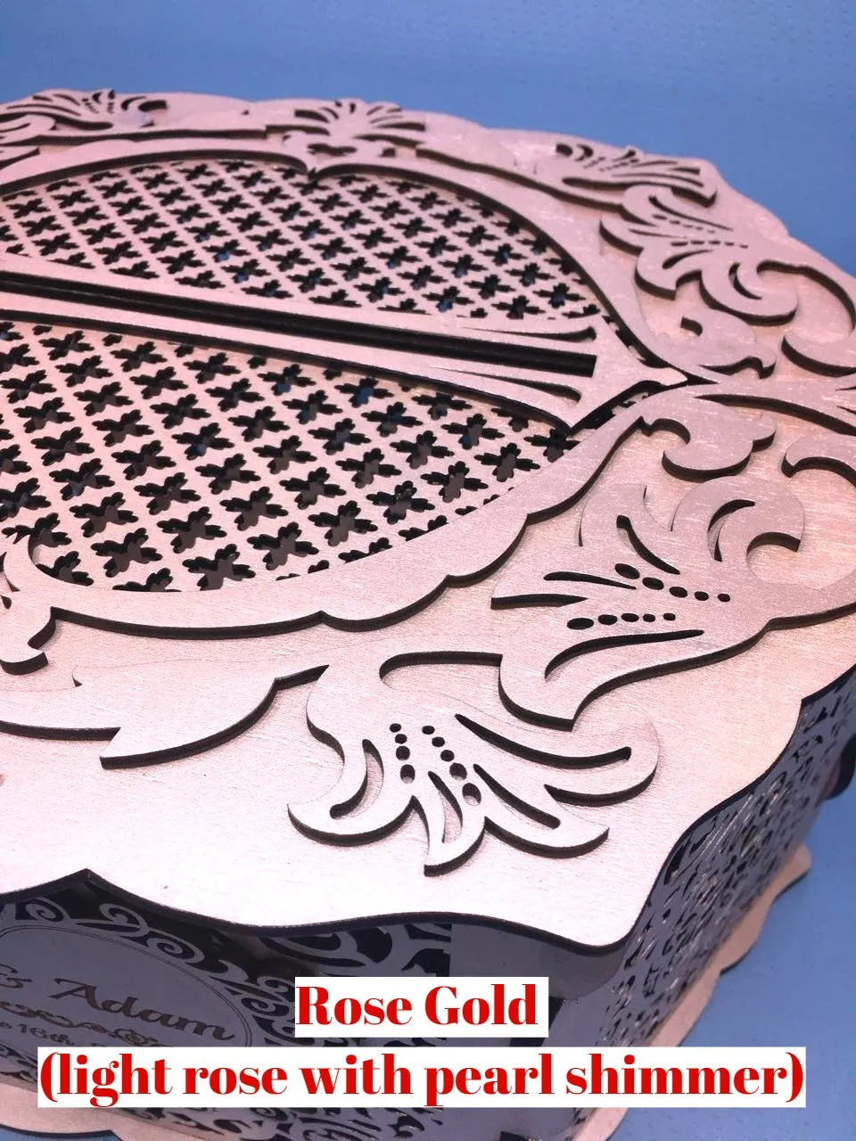 Wedding Card Box Elegant With Lock and Slot, Money Gifts Box Handmade