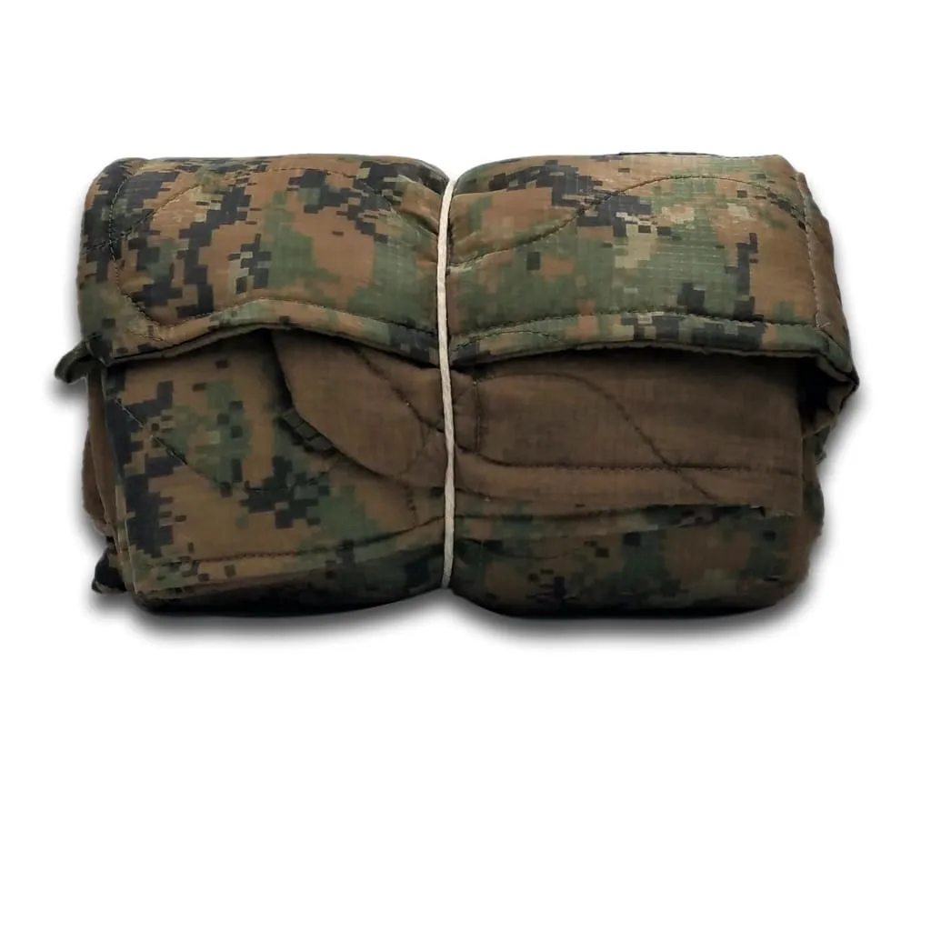 Wee Woobie Weighted Blanket - MARPAT Camo with Coyote Black Heart Stitched to Bottom