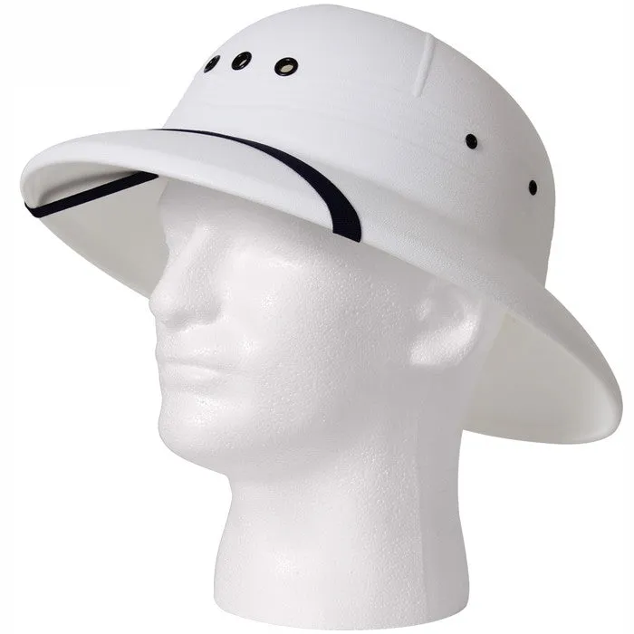 White - GI Type Vietnam Style Pith Helmet - USA Made