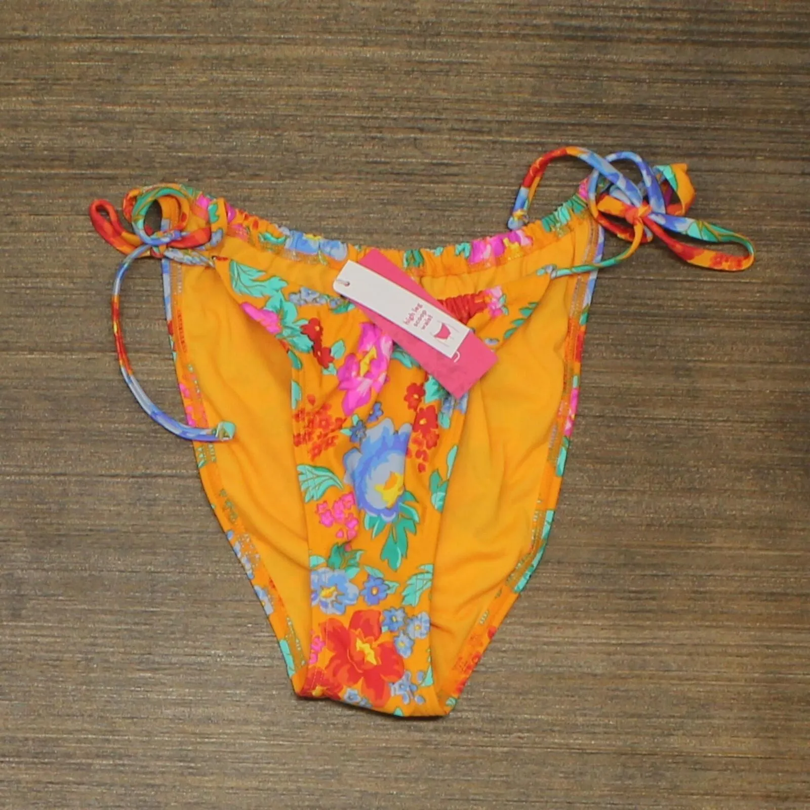 Xhilaration Juniors' Tunneled Cheeky High Leg String Bikini Bottom