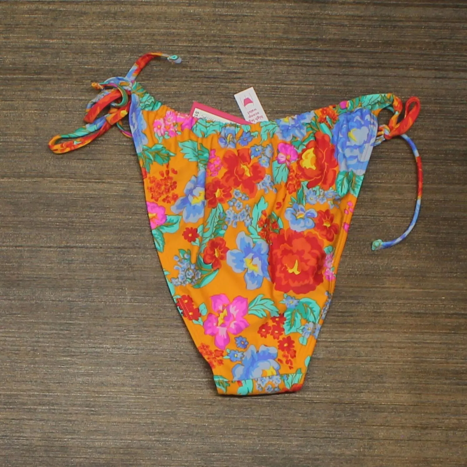 Xhilaration Juniors' Tunneled Cheeky High Leg String Bikini Bottom