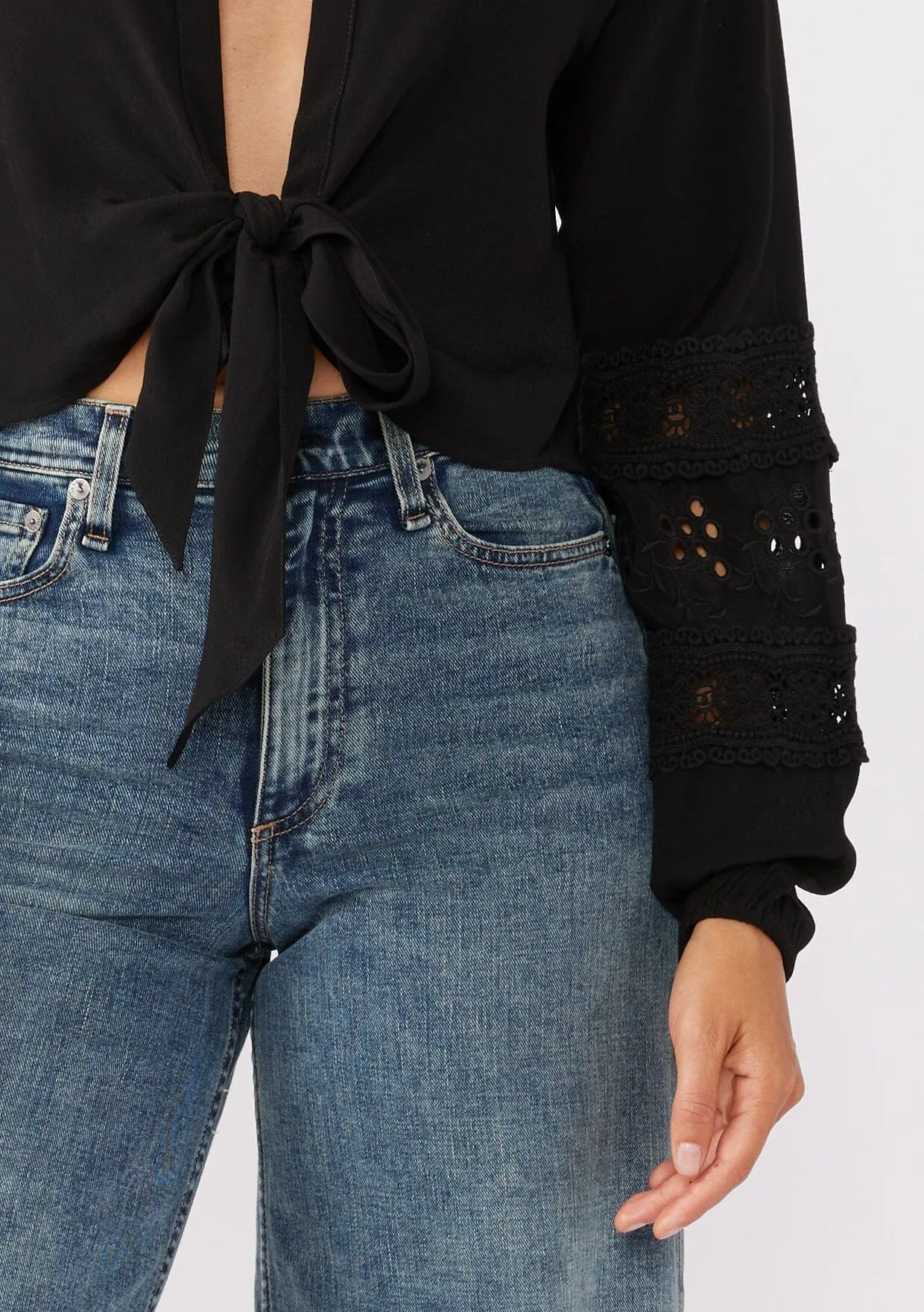 Zen Tie Front Blouse