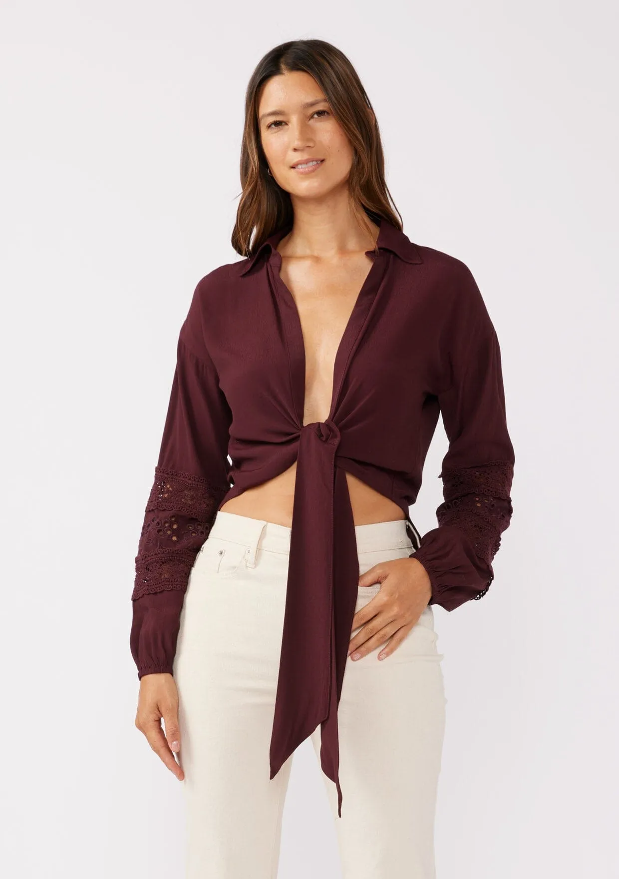 Zen Tie Front Blouse