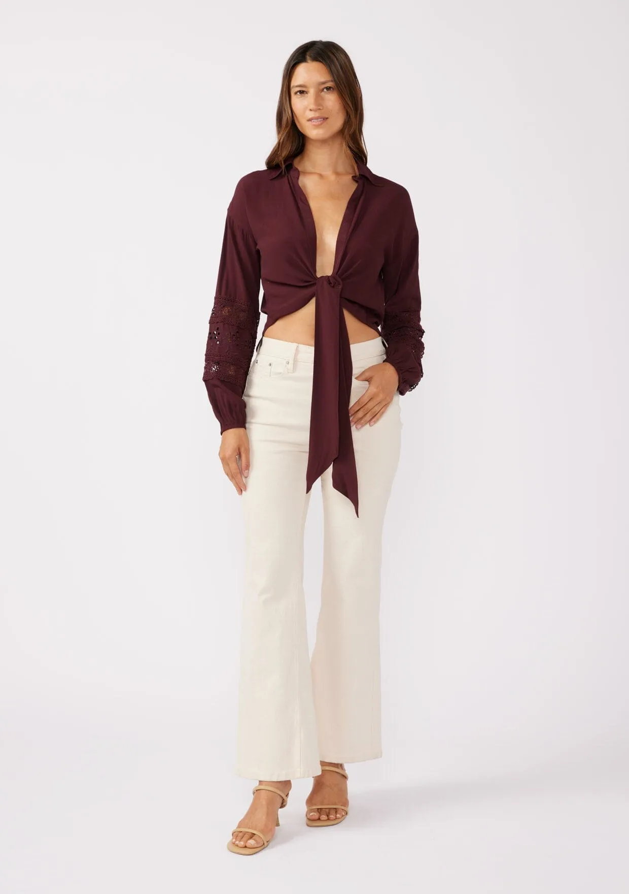 Zen Tie Front Blouse