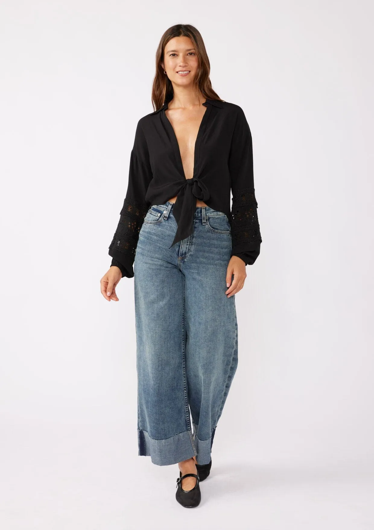 Zen Tie Front Blouse