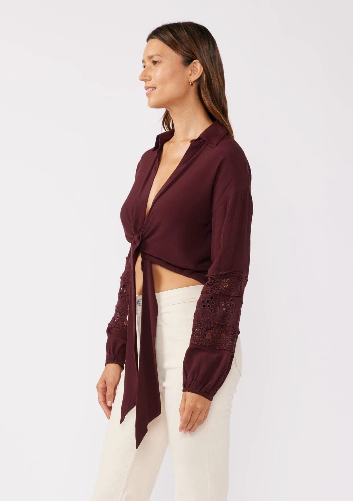 Zen Tie Front Blouse
