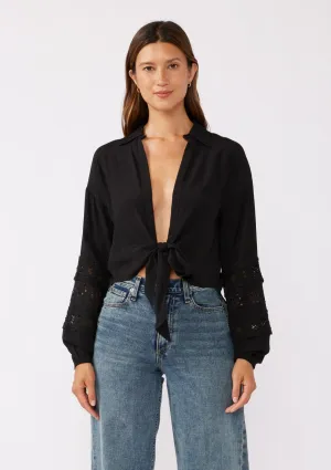 Zen Tie Front Blouse