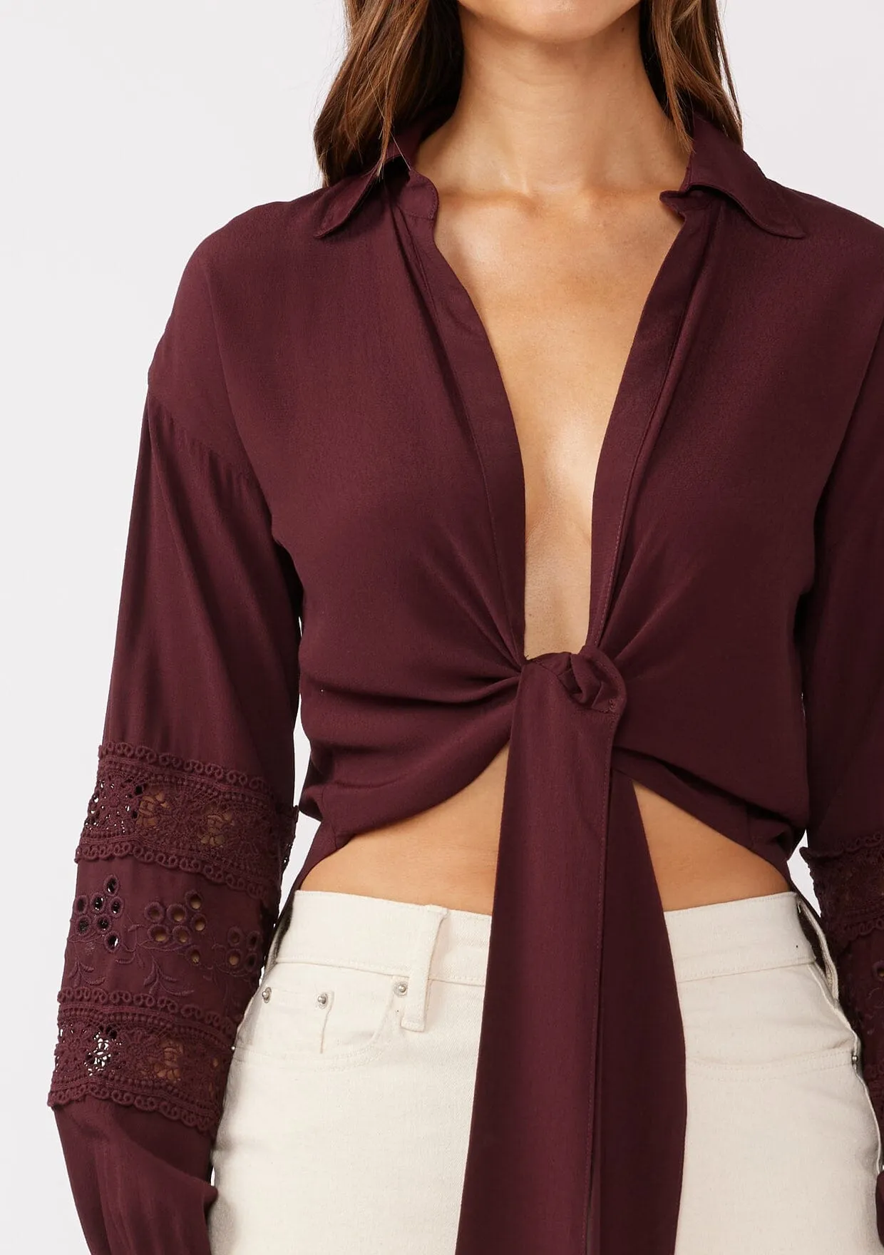 Zen Tie Front Blouse